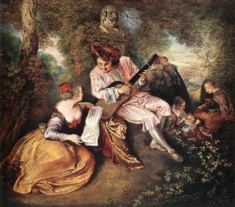 The Love Song, Jean-Antoine Watteau
